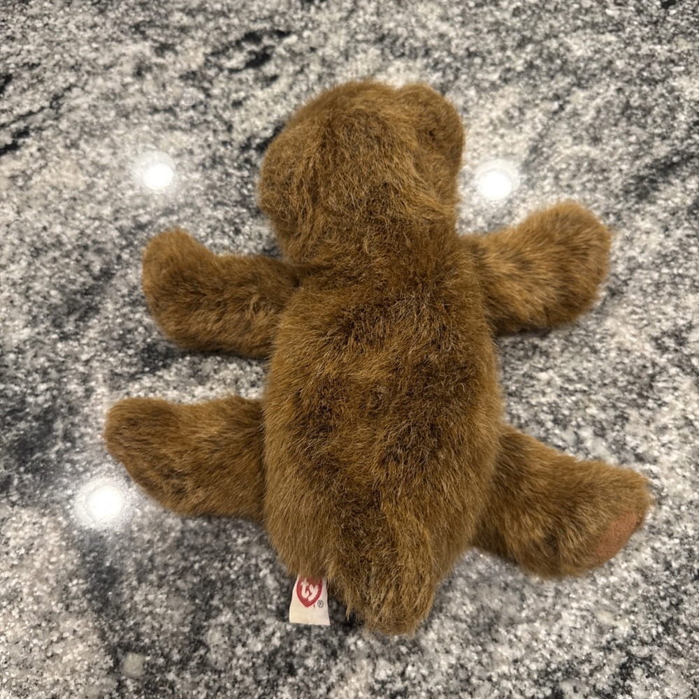 Ty Brown Teddy Bear 10" beanbag plush 1997 - Picture 7 of 14